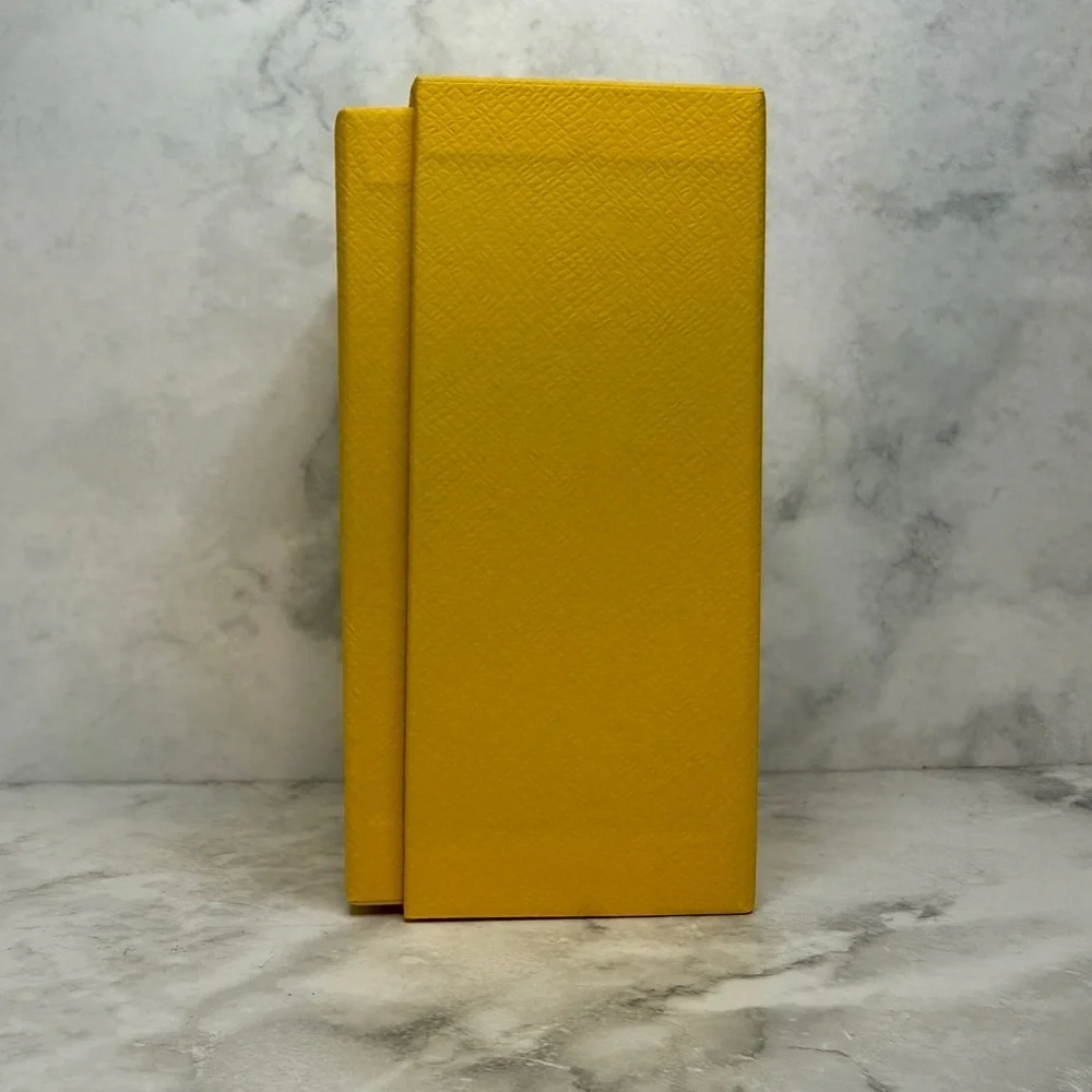 Authentic Swarovski Rectangular Jewelry Box with Outer Sleeve | Yellow | Empty